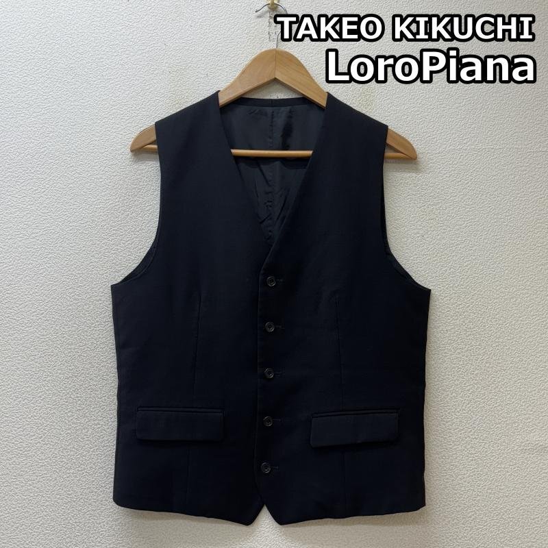 タケオキクチ AF070-49013 Loro Piana ロロピアーナ スーツベスト ウール キュプラ 黒 ブラック 3拍卖