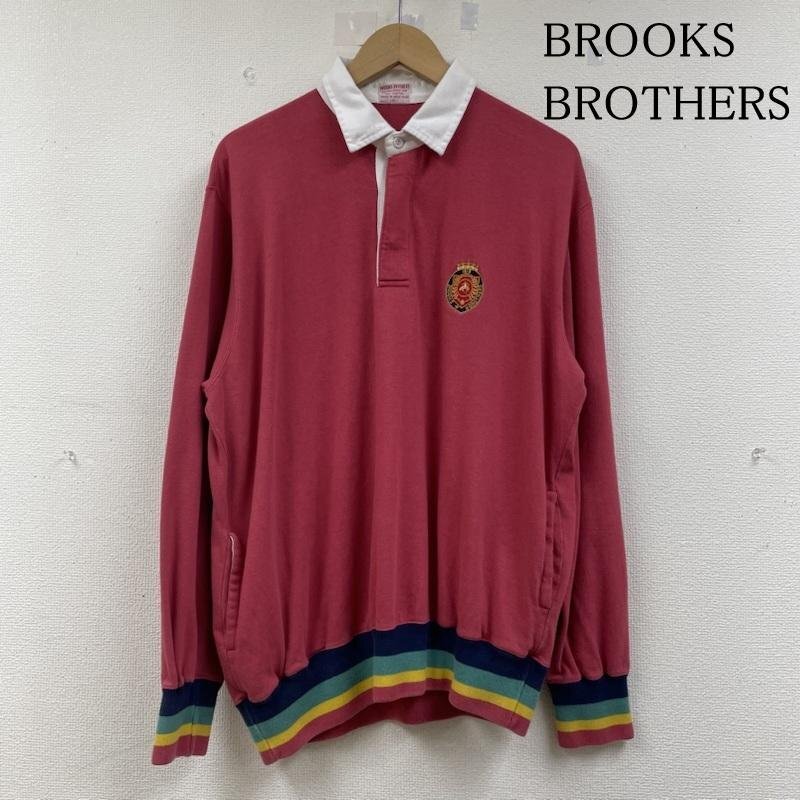 ブルックス ブラザーズ 80s ポロシャツ ラガーシャツ スウェット ラバーボタン 長袖 ロゴ ワッペン XL拍卖