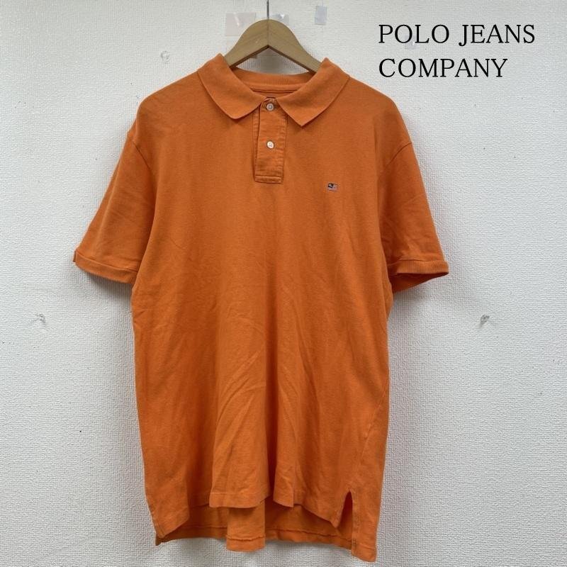 ポロジーンズカンパニー ヴィンテージ 90s 半袖 ポロシャツ 星条旗 ロゴ 刺繍 ワンポイント ボタン ショートスリーブ kk-mj-lm-1000 L拍卖