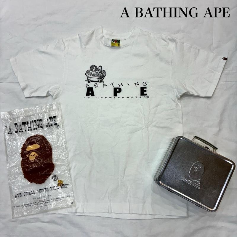 アベイシングエイプ 15周年記念 Tシャツ ロゴ プリント ランチボックス付 蜂 M拍卖