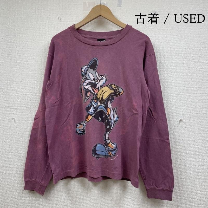 古着 ロンT 長袖 Tシャツ クルーネック 90s Bugs Bunny USA製 野球 ベースボール プリント 1997 M拍卖