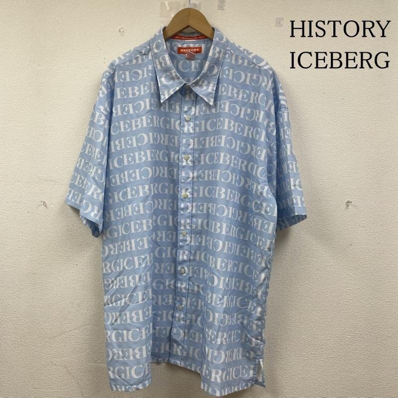 古着 HISTORY ICEBERG ヒストリーアイスバーグ 半袖 シャツ ブラウス 大きめ オーバーサイズ XXL拍卖