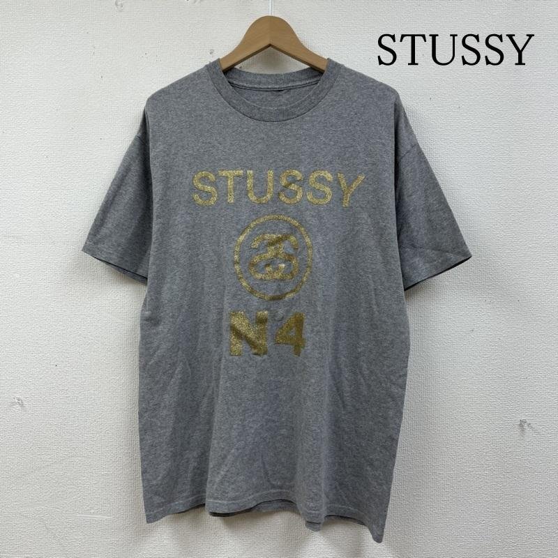 ステューシー 半袖 Tシャツ N°4 金 ロゴ プリント クルーネック シャツ カットソー 表記無し拍卖