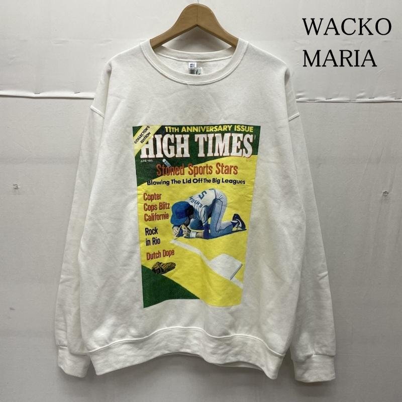 ワコマリア 24ss HIGHTIMES ロゴ プリント 長袖 スウェット トレーナー クルーネック shirt プルオーバー L拍卖