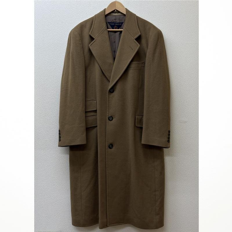 トミーヒルフィガー 日本製 ウール チェスター ロング コート カーキ -拍卖