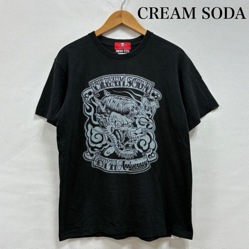 クリームソーダ 45th ANNIVERSARY リーゼント ドラゴン 両面 プリント 半袖 Tシャツ L拍卖