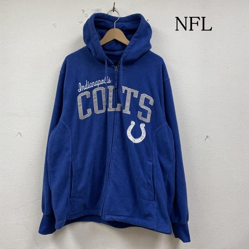 古着 NFL インディアナポリス コルツ フーディー スウェットシャツ フルジップ パーカー ジャケット ロゴ 刺繍 XL拍卖