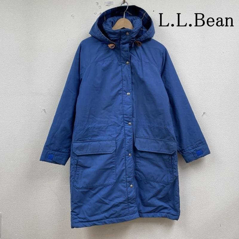 エルエルビーン 80s USA製 ストームコート ロング丈 ジャケット 裏地フリースチェック柄 フーディー フルジップ マウンテンパーカー M拍卖