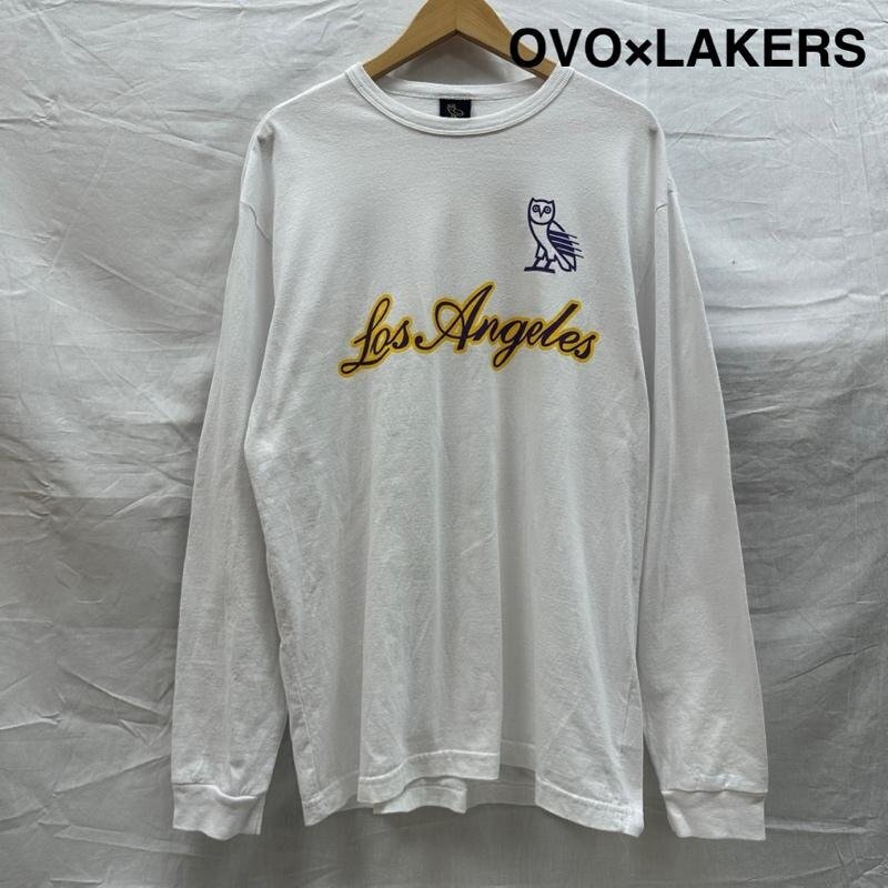 古着 OCTOBER'S VERY OWN オクトーバーズ ベリー オウン OVO ×NBA LOS ANGELES LAKERS ロンT L拍卖