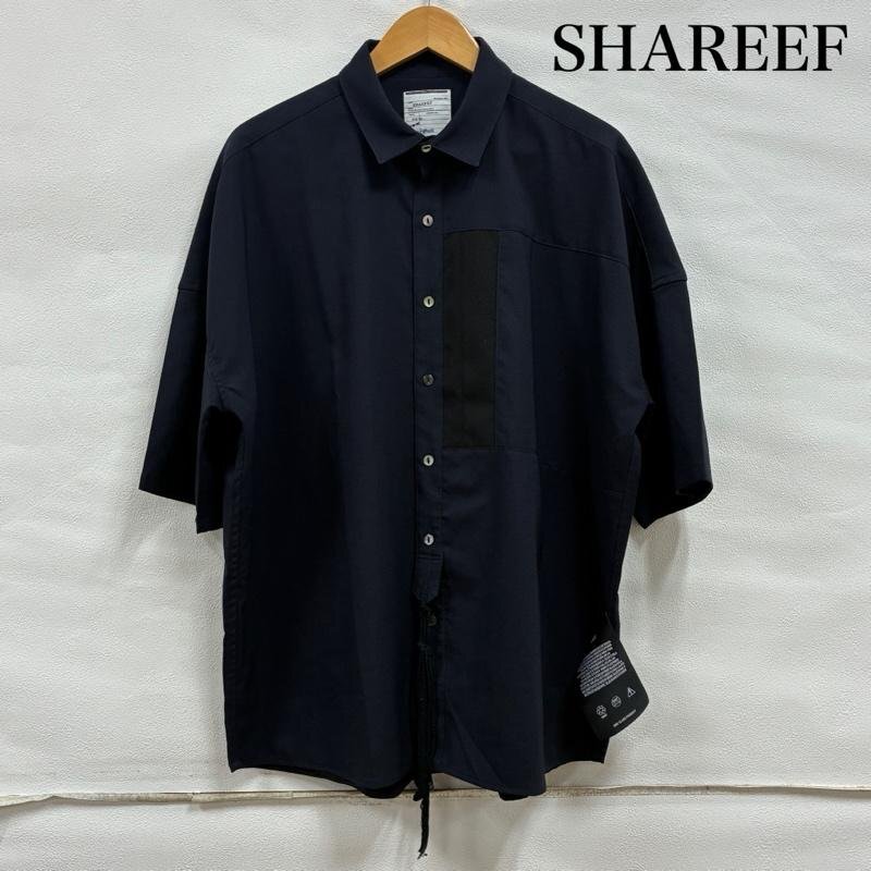 シャリーフ 21ss SWITCHING S/S SHIRTS 21533002 オーバーサイズ ポリエステル 半袖 シャツ 1拍卖
