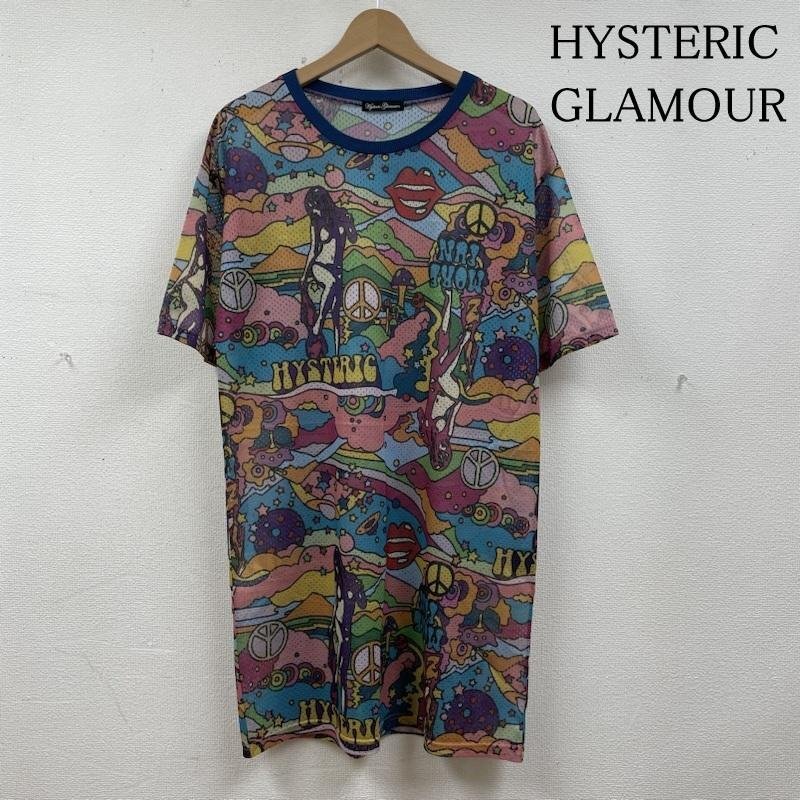 ヒステリックグラマー 半袖 Tシャツ MORE FUN柄 ワンピース 総柄 マルチカラー 01211NO02 FREE拍卖
