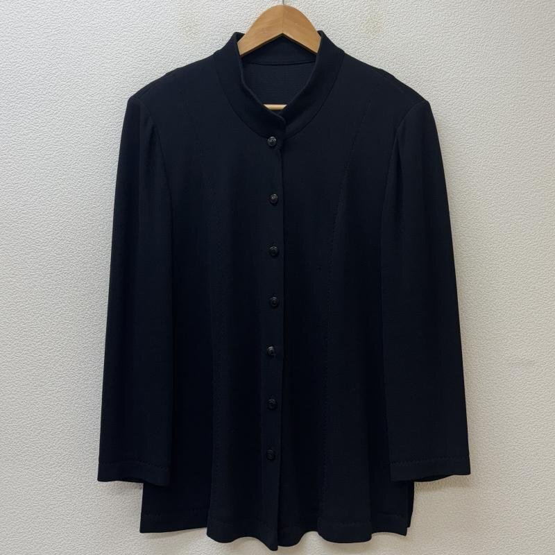 レリアン 日本製 レーヨン スタンドカラー ジャケット 黒 ブラック 11号拍卖