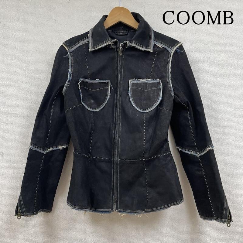 クーム デニム レザー ジャケット ブルゾン フルジップ ダブルジップ 羊革 ラム ウエスタン 40拍卖