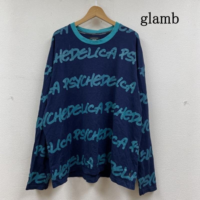 グラム ビッグシルエット サイケデリカ ボーダー ロンT 長袖 Tシャツ ロゴ 総柄 プリント GB0119 CS03 4拍卖