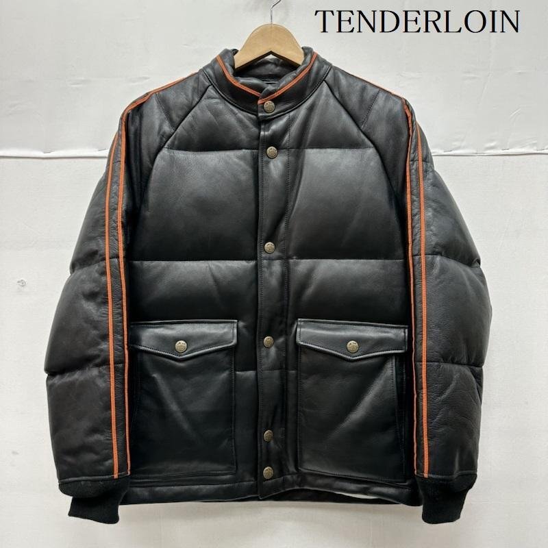 テンダーロイン 07AW 袖ライン レーシング レザー ダウン ジャケット T-RACINGLEATHER S拍卖