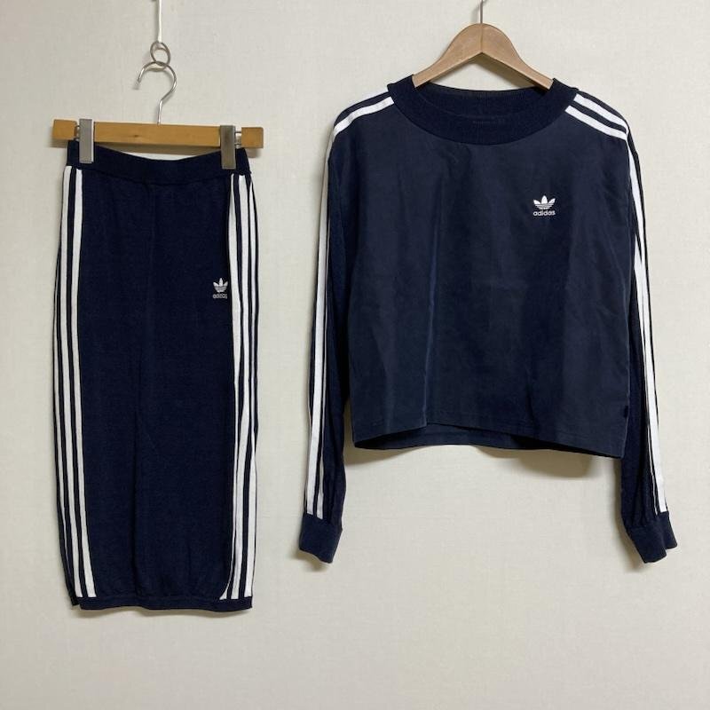 アディダスオリジナルス adidas originals 3 STRIPES SWEATER 3 STRIPES KNITTED SKIRT セットアップ 上下セット XOT/XS BR4432 BR4428拍卖