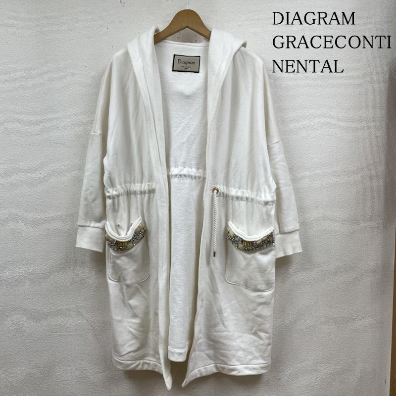 ダイアグラムグレースコンチネンタル ロング ガウン カーディガン パーカー 前開き ビジュー 刺繍 36拍卖