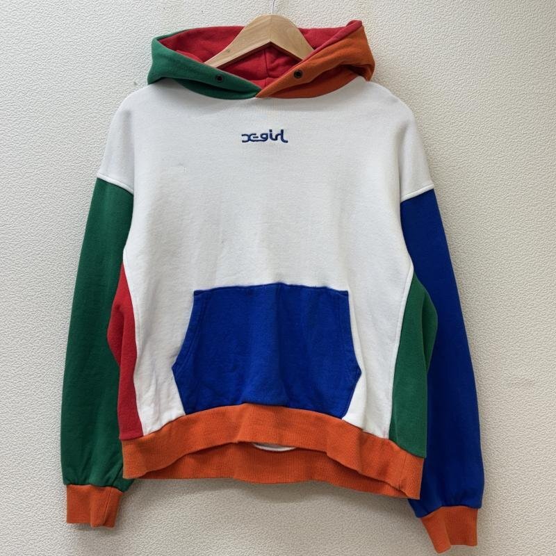 エックスガール 05183210 クレイジー マルチカラー プルオーバー フーディ 長袖 スウェット パーカー 1拍卖