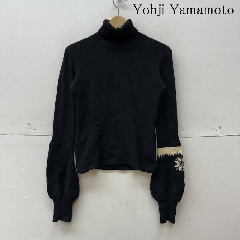 ヨウジヤマモト パフスリーブ タートル ネック ウール ニット FJ-T11-852 3拍卖