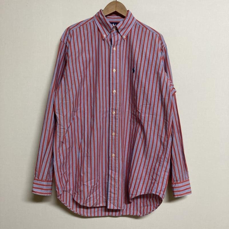 ラルフローレン Ralph Lauren BLAKE コットン100% 長袖 ストライプ ボタンダウンシャツ S S拍卖