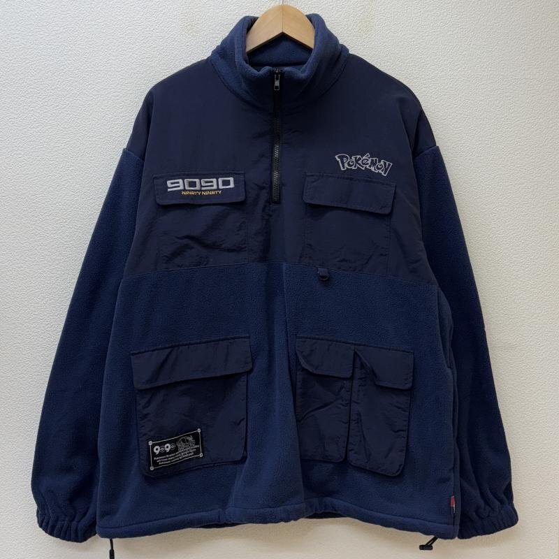 古着 9090 NN1384 POKEMON ポケモン コラボ ハーフジップ プルオーバー ナイロン フリース XL拍卖