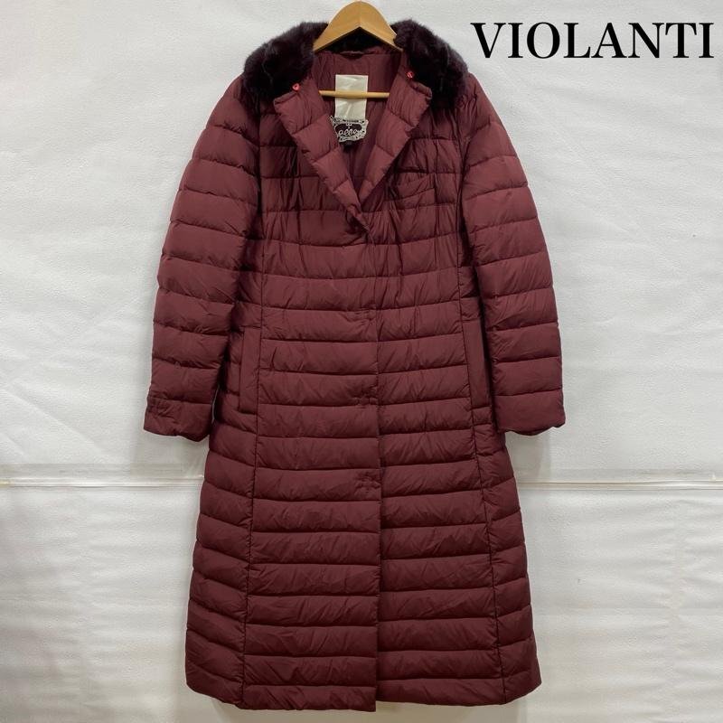 古着 VIOLANTI ヴィオランティ Aライン ロング ミンク ファー イタリア製 44拍卖