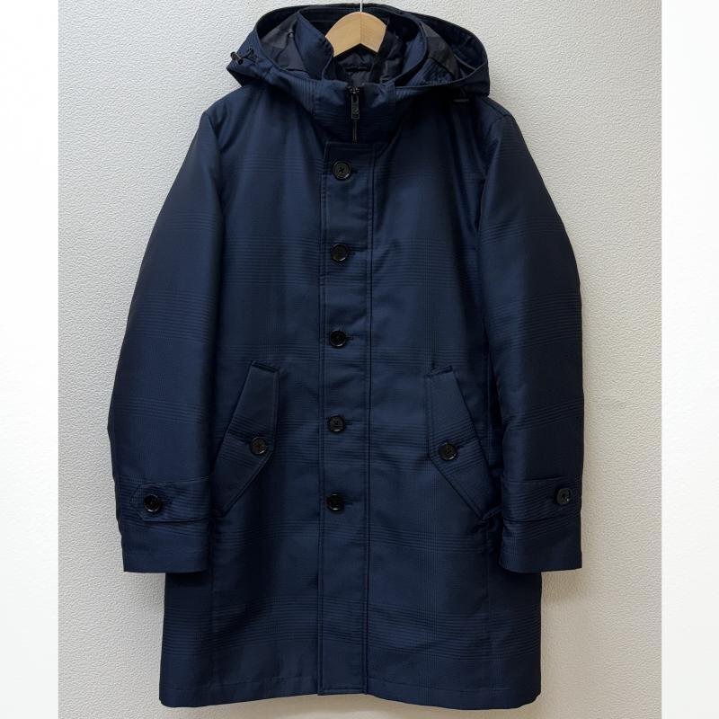 ブラックレーベル・クレストブリッジ 51F11-611-28 グレンチェック柄 ダウンライナー フード ミドル丈 2WAY M拍卖