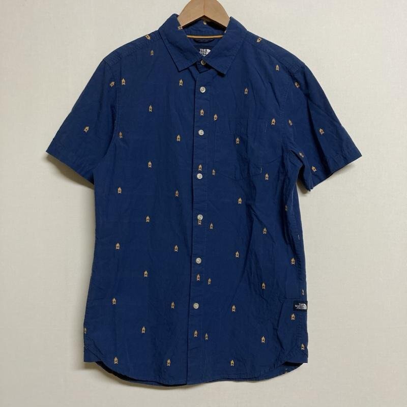 ザノースフェイス THE NORTH FACE 焚火刺繍 総柄 半袖 コットンシャツ M NR01901Z M拍卖