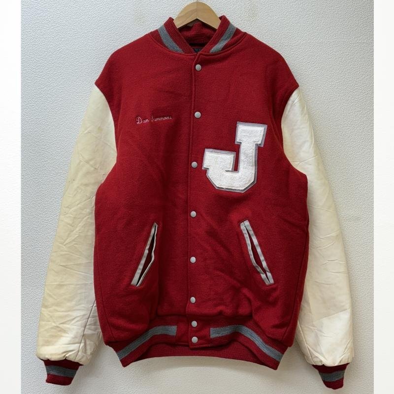 古着 NEFF USA製 ビッグサイズ ワッペン JOHNSTOWN バスケ 刺繍 スタジャン バーシティ XL拍卖