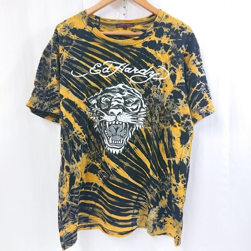 エドハーディー Ed Hardy エドハーディー 半袖Tシャツ タイダイ 虎 タイガー L拍卖