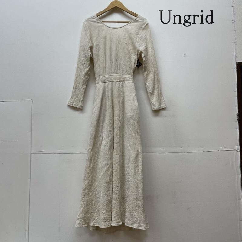 アングリッド バック リボン フレア ワンピース マキシ ロングスカート リネン混 112320307401-01 S拍卖