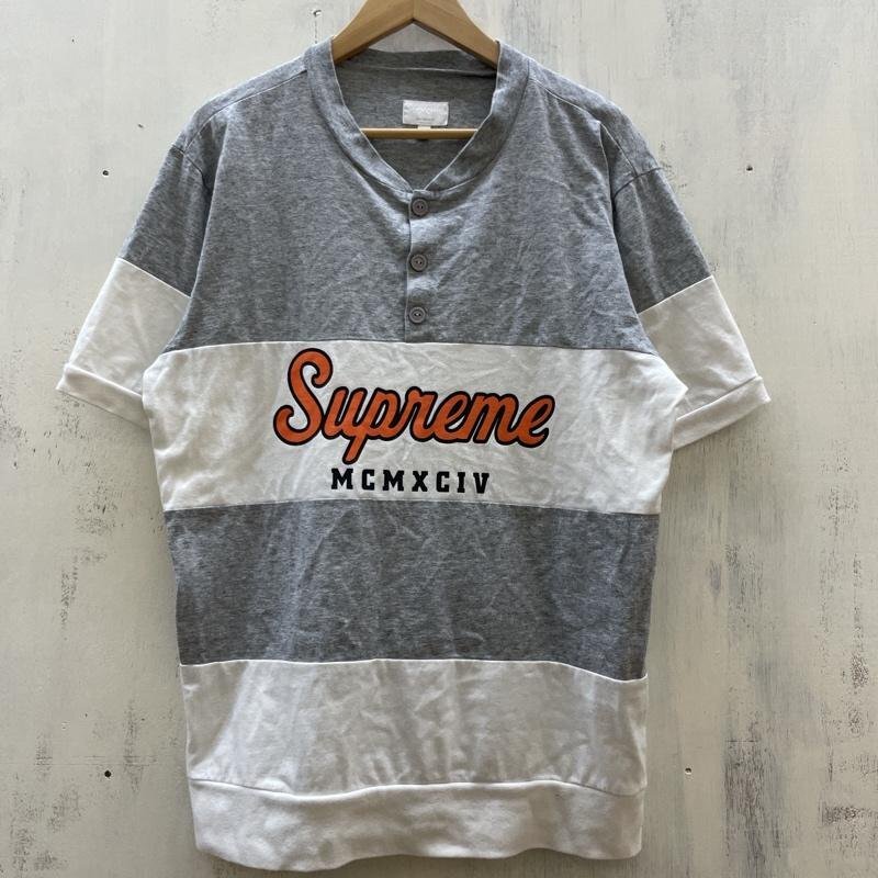 シュプリーム 15SS Team Henley Tee チームロゴ ヘンリーネック M拍卖