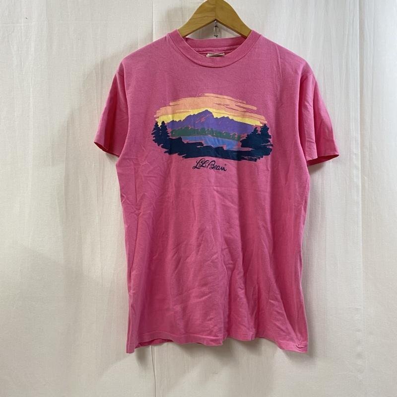 エルエルビーン 80s L.L.Bean Tシャツ hanes BEEFY BODY USA製 PINK M M拍卖