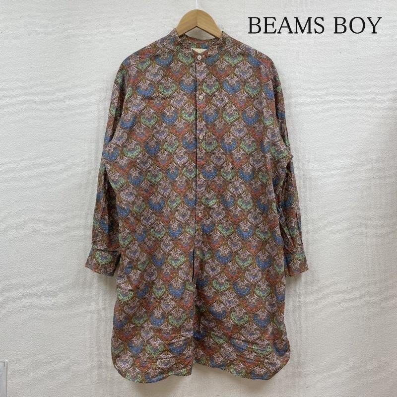 ビームスボーイ リバティ スタンドカラー ロングスリーブ ワンピース ペイズリー 13-26-0843-803 表記無し拍卖