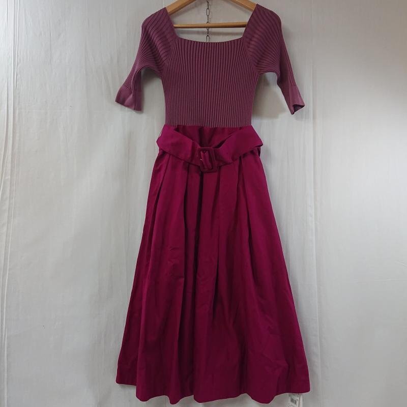 フレイ アイディー FRAY I.D フレアスカートコンビワンピース 五分袖リブトップス ドッキングデザイン FWNO201032 0拍卖