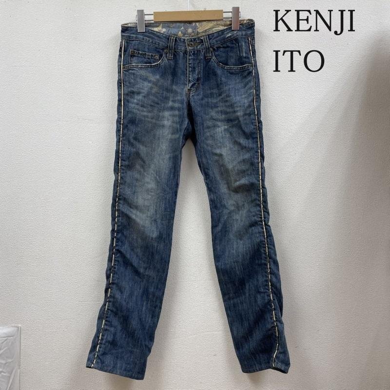 古着 KENJI ITO COMME CA COLLECTION パイソン デニム 3D立体裁断 ジップフライ 97-29PE10 S拍卖
