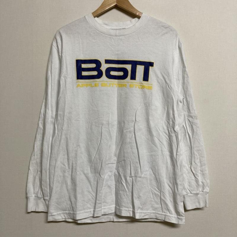 エービーエス APPLE BUTTER STORE / アップルバターストア ロゴ バックプリント 長袖 Tシャツ M拍卖