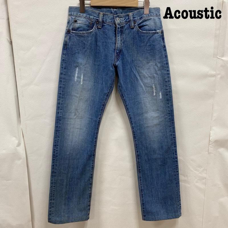 アコースティック Acoustic 5ポケット クラッシュデニム ダメージ加工 ジッパーフライ UNIVERSAL 日本製 AP5118 M M拍卖
