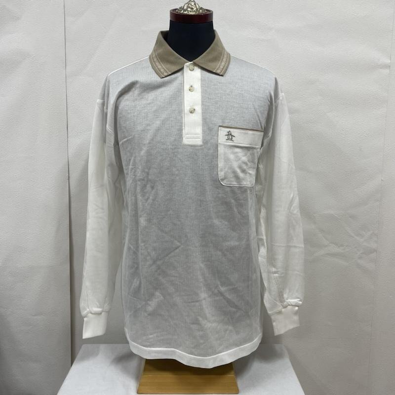 マンシングウェア MUNSINGWEAR Classic / ロングスリーブポロシャツ / メッシュ / デサント製 / S / WHT S拍卖