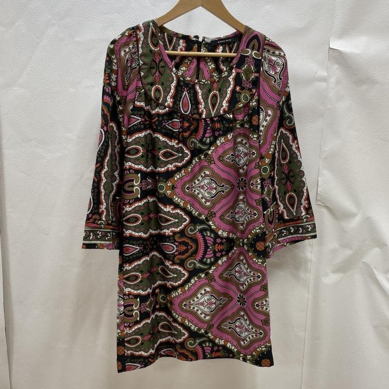 ローズバッド ローズバッド ROSE BUD 総柄 ペイズリー柄 ワンピース 七分袖 チュニック LOP-08226 FREE FREE拍卖