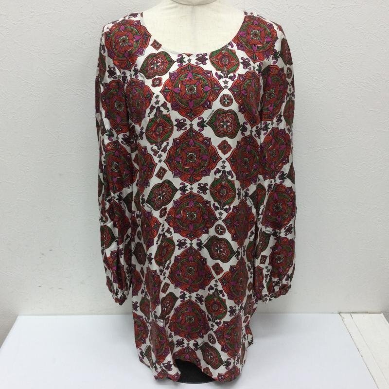 シーバイクロエ T6367 スカーフ柄 シルク100% 長袖チュニック 609 40拍卖