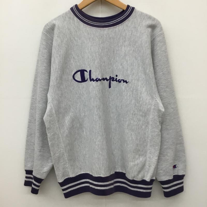 Champion M チャンピオン トレーナー 長袖 REVERSE WEAVE USA製 Sweat Sweatshirt 灰 / グレー / X 紫 / パープル / 10135988拍卖