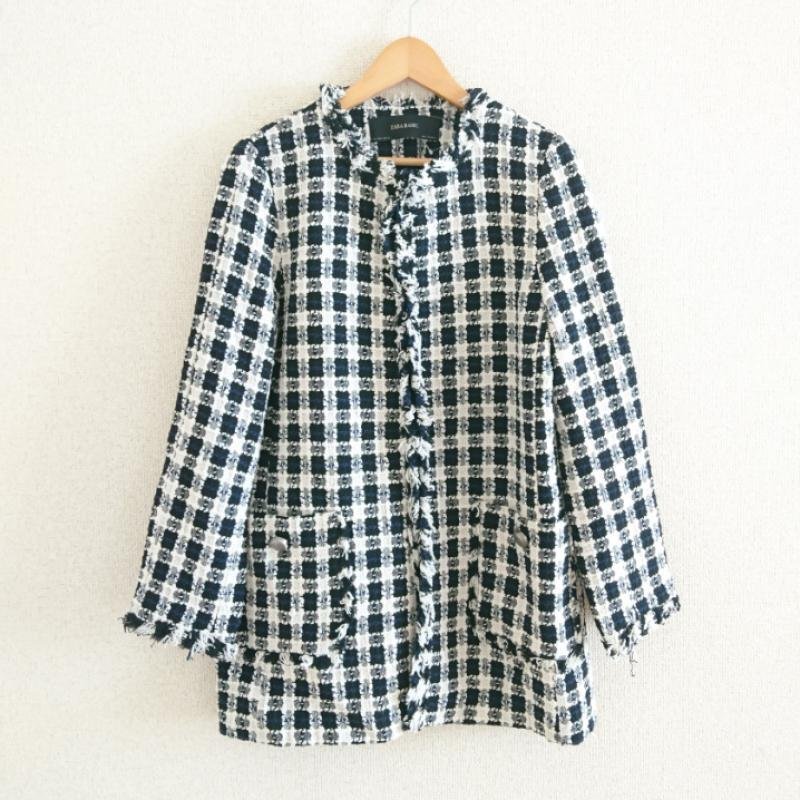 ZARA BASIC L ザラベーシック コート コート一般 Coat 白 / ホワイト / X 黒 / ブラック / X 青 / ブルー / 10011644拍卖