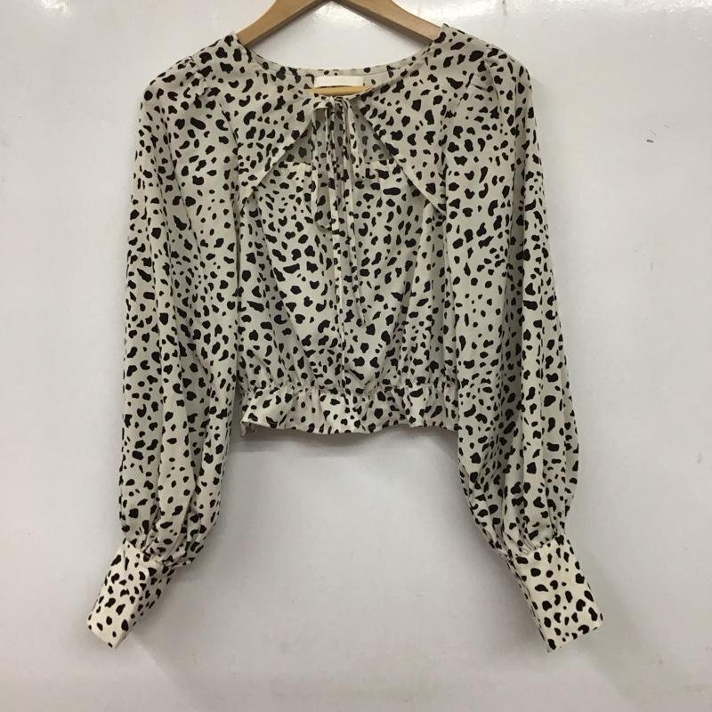 CHICO FREE チコ カットソー 長袖 chz1021204a0007 レオパードリボンブラウス 長袖カットソー Cut and Sewn 10136296拍卖