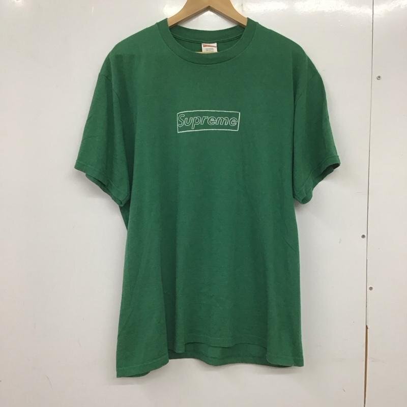 Supreme M シュプリーム Tシャツ 半袖 21SS KAWSChalkLogoTee 半袖カットソー プリントTシャツ クルーネックカットソー 10137950拍卖