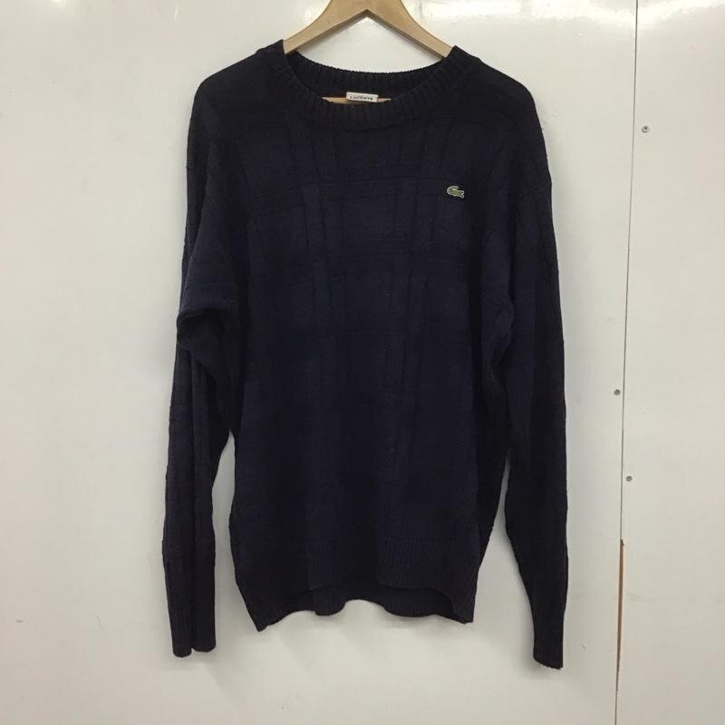 LACOSTE 5 ラコステ ニット、セーター 長袖 長袖ニットカットソー クルーネック セーター Knit Sweater 紺 / ネイビー / 10138412拍卖