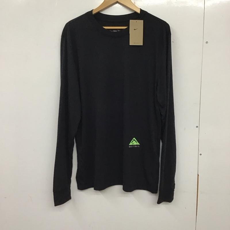 NIKE XL ナイキ カットソー 長袖 dm5426-010 トレイルロングスリーブトップ 長袖カットソー Cut and Sewn 黒 / ブラック / 10136841拍卖