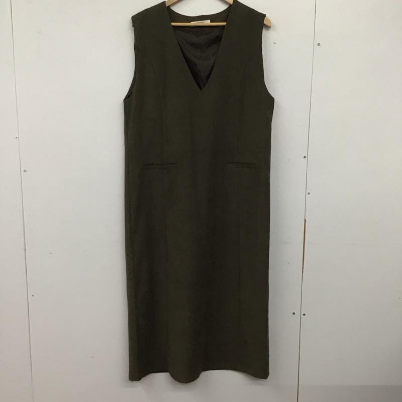 Samansa Mos2 blue FREE サマンサモスモスブルー ノースリーブロングワンピース バックスリット 茶 / ブラウン / 10138305拍卖