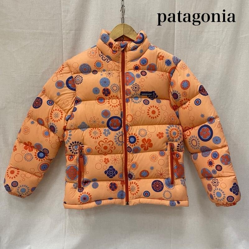 パタゴニア 総柄ダウンジャケット サーモンピンク (KID’s L) -拍卖