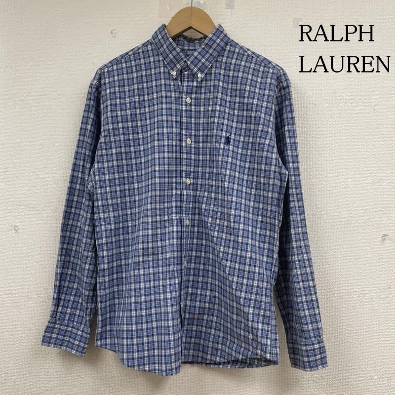 ラルフローレン CLASSIC FIT 長袖 ボタンダウン チェック シャツ ポニーロゴ ワンポイント 刺繍 M拍卖